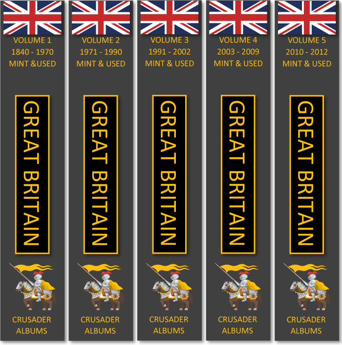 Personalised set of 10 Great Britain Stamp Albums (1 - 5)