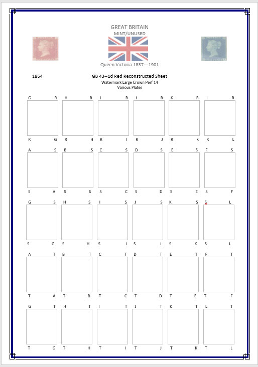 Queen Victoria Reconstruction 1d Red Sheet M & U - Image 2