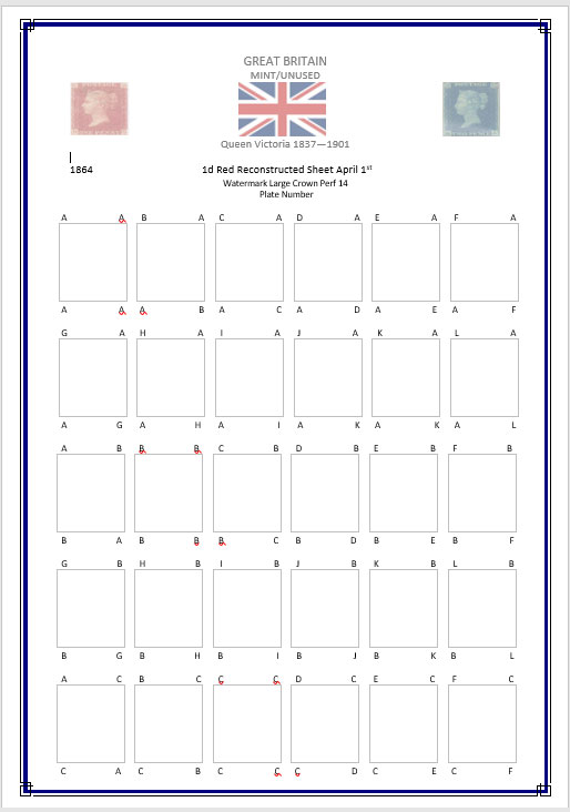 Queen Victoria Reconstruction 1d Red Sheet M & U - Image 3