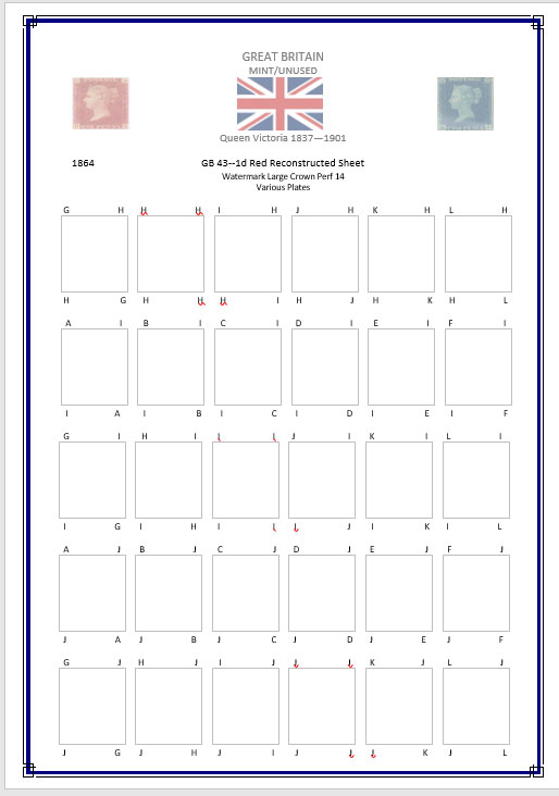 Queen Victoria Reconstruction 1d Red Sheet M & U - Image 11