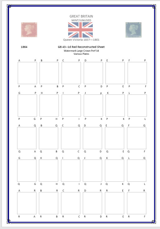 Queen Victoria Reconstruction 1d Red Sheet M & U - Image 15