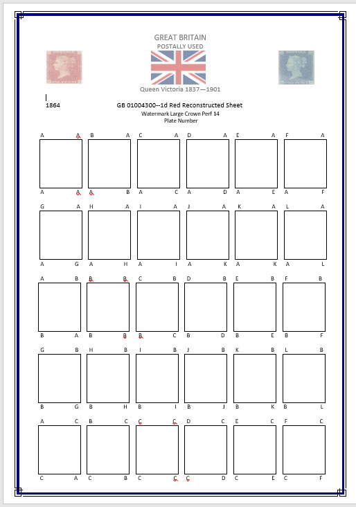 Queen Victoria Reconstruction 1d Red Sheet M & U - Image 4