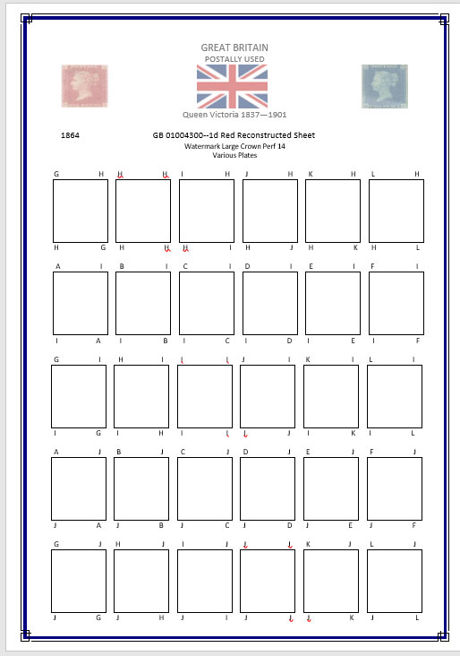 Queen Victoria Reconstruction 1d Red Sheet M & U - Image 12