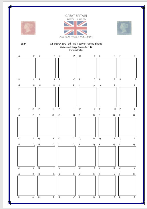 Queen Victoria Reconstruction 1d Red Sheet M & U - Image 16