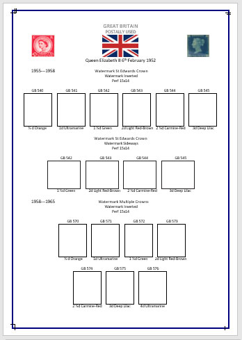 Queen Elizabeth II Watermarks Wilding Definitives M and U Pages - Image 6